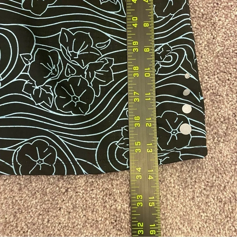 L.L. Bean Women's Skort Size M Floral Zipped Side Pocket 50+ UPF Stretch w Short